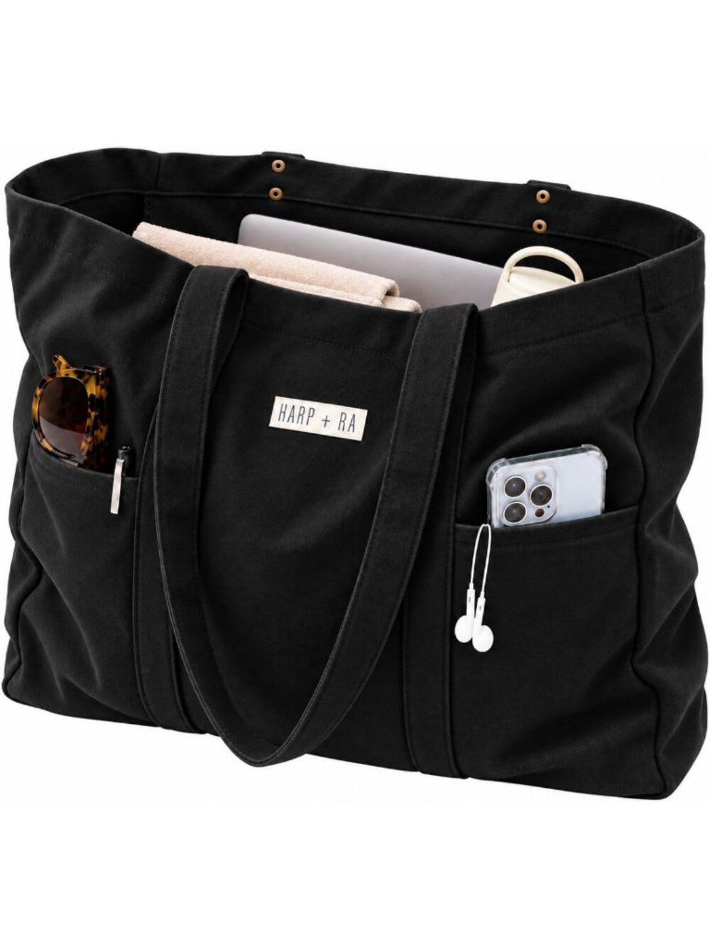 Extra Large Canvas Tote Bag for Women - Beach, Travel, Work, Teacher Essential